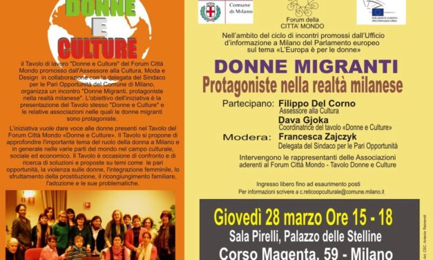 Milano. “Donne migranti protagoniste nella realtà milanese”