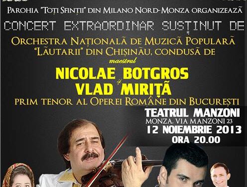 Concert extraordinar la Monza susținut de Orchestra maestrului Nicolae Botgros