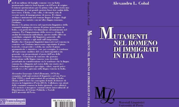 13 giugno 2014. Presentazione del volume “Mutamenti nel romeno di immigrati in Italia”