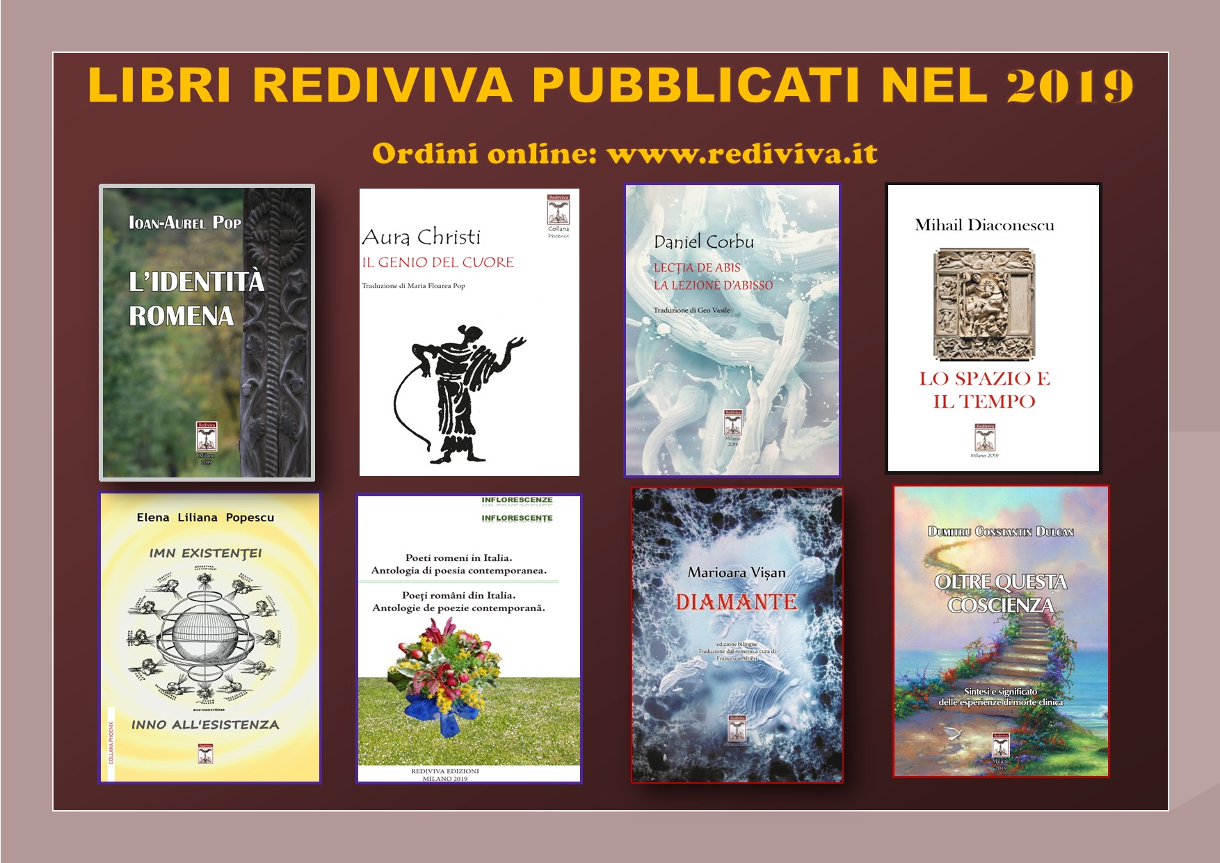 Editura Rediviva din Milano. Bilanț bogat cultural în anul 2019. Publicații și evenimente Italia-România- Elveția