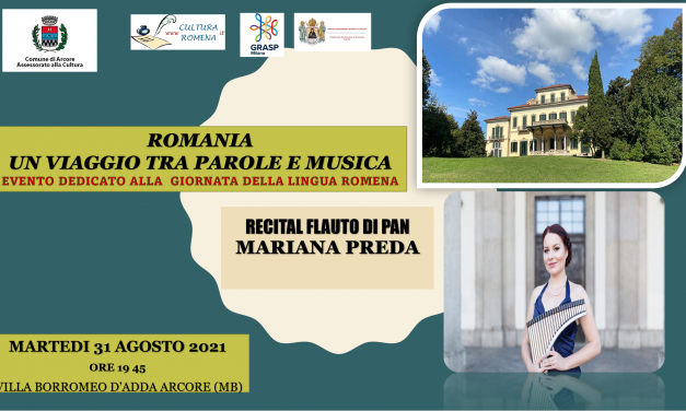 Romania. Un viaggio tra parole e musica, evento in occasione della Giornata della Lingua Romena, Villa Borromeo D’Adda