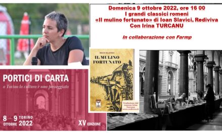 Scriitoarea și traducătoarea Irina Țurcanu participă la Festivalul “Arcade de hârtie” din Torino, a XV-a ediție