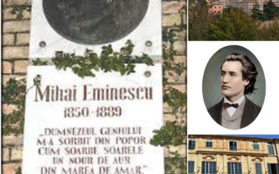În orașul Recanati din Italia, există o placă memorială dedicată marelui poet Mihai Eminescu