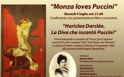 Rassegna Monza loves Puccini. “Hariclea Darclée. La Diva che incantò Puccini” – Sala Maddalena