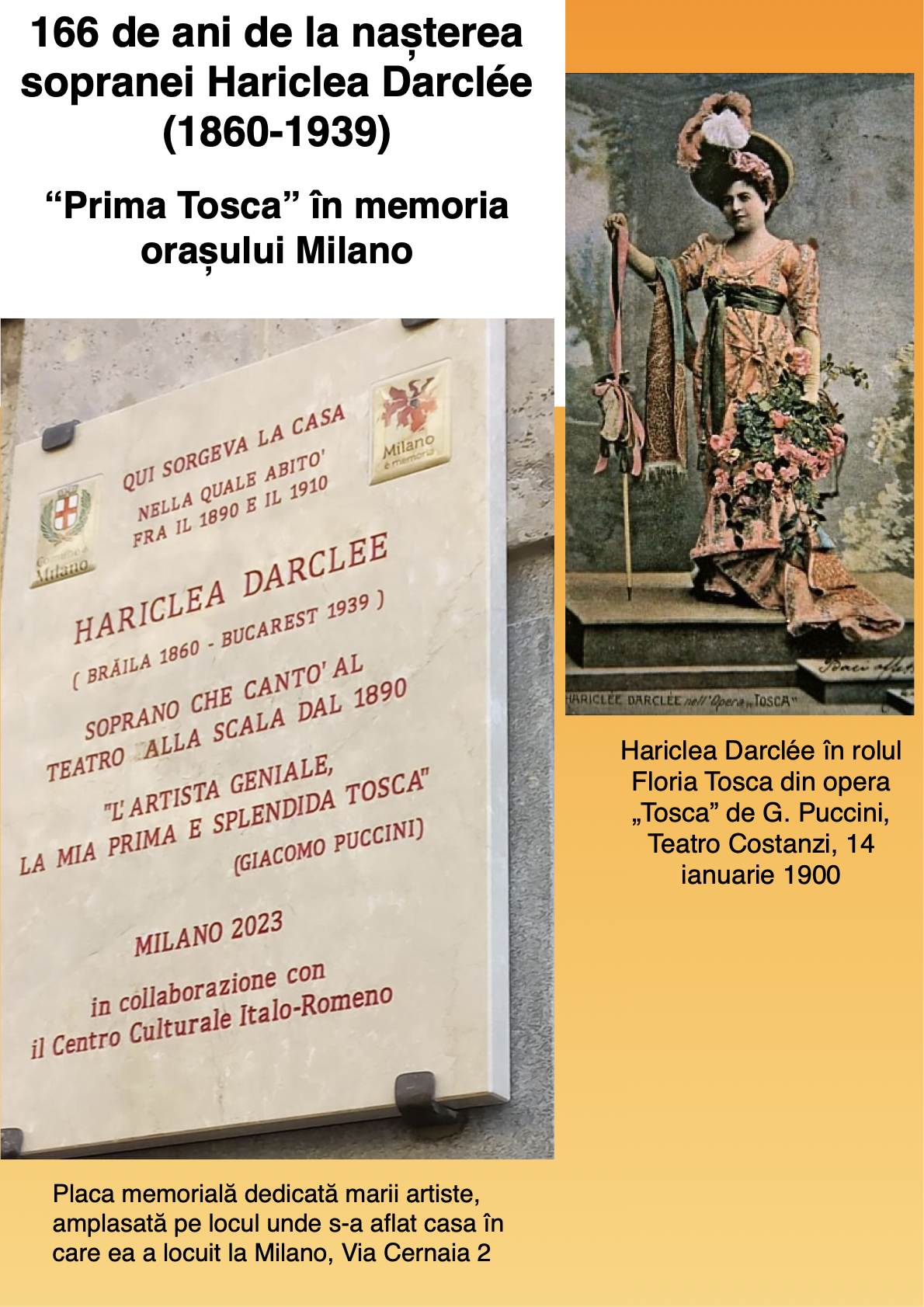 Hariclea darclee. 166 de ani de la nastere.1